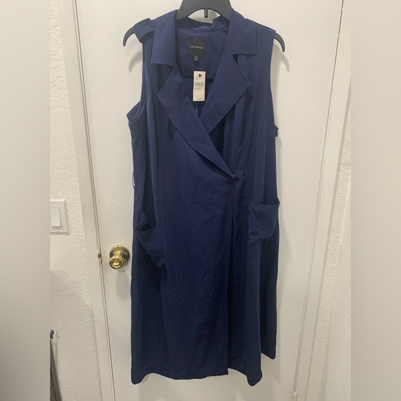 NWT Lane Bryant Size 18 / 20 Woman's Navy Blue Sleeveless Dress Pockets - Picture 10 of 10
